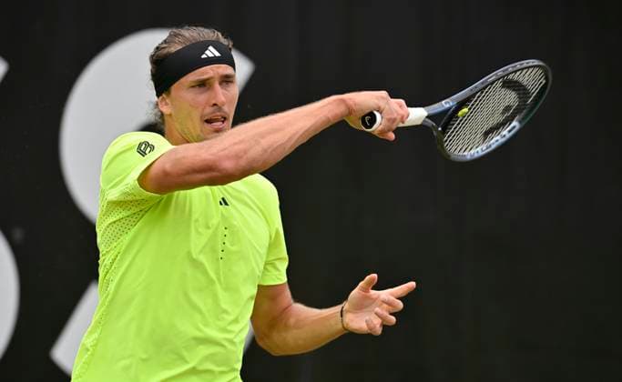 Alexander Zverev GER Action Tennis Men BOSS Open ATP 250 Stuttgart 2025 Weissenhof BOSS Open ATP 250 Stuttgart 2025