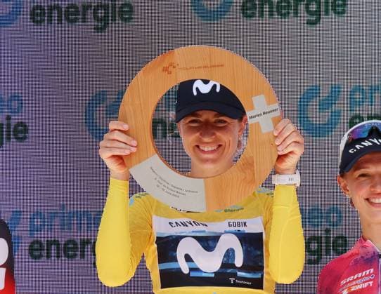 15 06 2025 Switzerland, Tour de Suisse Women 4 Eutappe Kuessnacht SZ Kuessnacht SZ,picture picture overall winner Marlen Reusser SUI Team Movistar Action