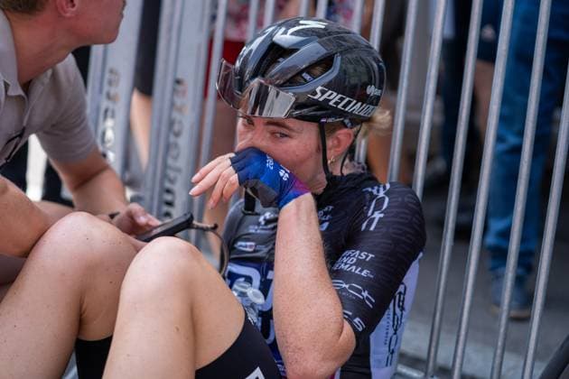 Küssnacht, Schweiz, June 15, 2025 VOLLERING Demi (FDJ-SUEZ) Crying after Stage 4, Tour de Suisse Women 2025 Host in Küssnacht SZ (Pascal von Büren SPP) Copyright: xPascalxvonxBürenx xSPPx spp-en-PaVoBSp-Pavo-TDS-Women-114