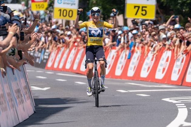 Küssnacht, Schweiz, June 15, 2025 REUSSER Marlen (MOVISTAR TEAM) wons the Stage 4, Tour de Suisse Women 2025 Host in Küssnacht SZ (Pascal von Büren SPP) Copyright: xPascalxvonxBürenx xSPPx spp-en-PaVoBSp-Pavo-TDS-Women-116