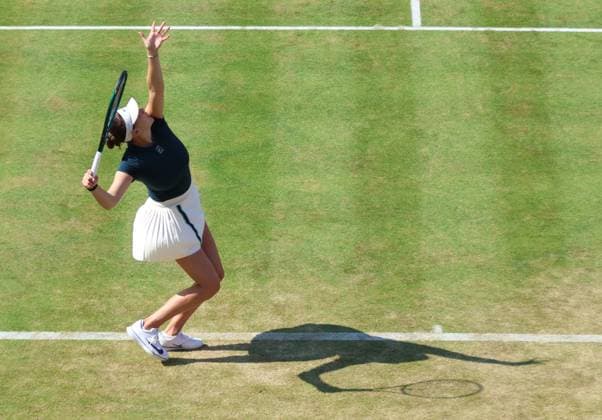HSBC Tennis Championships, Day Six, Semi Finals, Queens Club, London, UK - 14 Jun 2025 Amanda Anisimova (USA) in action during her Semi Final match against Qinwen Zheng (CHN) in the 2025 HSBC Championships at Queens Club London Queens Club London GBR, UK NEWSPAPERS OUT Copyright: xMarkxGreenwoodx
