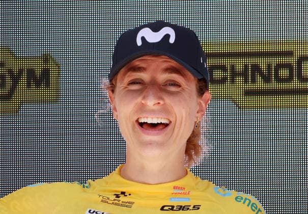 15 06 2025 Switzerland, Tour de Suisse Women 4 Eutappe Kuessnacht SZ Kuessnacht SZ,picture picture stage winner and overall winner Marlen Reusser SUI Team Movistar