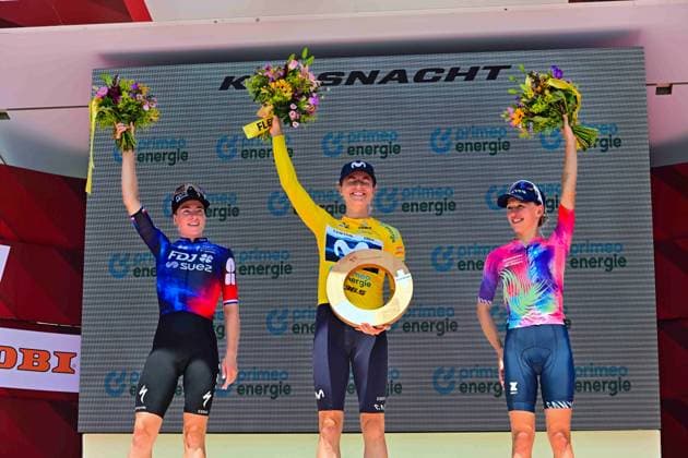 Marlen Reusser wins Tour de Suisse Women 2025 Marlen Reusser SUI Switzerland, Switzerland Moviestar Team wins stage 4 of the 5 Tour de Suisse Women 2025 UCI Women™s WorldTour 2025 on June 15, 2025 from Küssnacht to Küssnacht 129.4 kilometers overall victory ahead of VOLLERING Demi, FDJ SUEZ, NIEWIADOMA Katarzyna CANYON SRAM zondacrypto