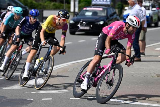 Elfstedenronde 2025 Cycling Race BRUGGE, BELGIUM - JUNE 15 : Planckaert Baptiste (BEL) of Van Rysel Roubaix during the 43th edition of Elfstedenronde an UCI Class 1.1 one day cycling road race for Men Elite of 196 km with start in Brugge and finish in Brugge on June 15, 2025 in Brugge, Belgium, 15 06 2025 ( Motordriver Guy De Vuyst - Brugge Belgium  Copyright: xNicoxVereeckenx