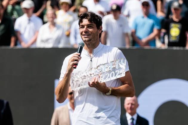 BOSS OPEN ATP250 15 06 2025 Winner of the BOSS OPEN 2025 Taylor Fritz USA with Trophy BOSS OPEN ATP250 Stuttgart, Tennisclub Weissenhof on 15 06 2025 Copyright: xBEAUTIFULxSPORTS Wunderlx