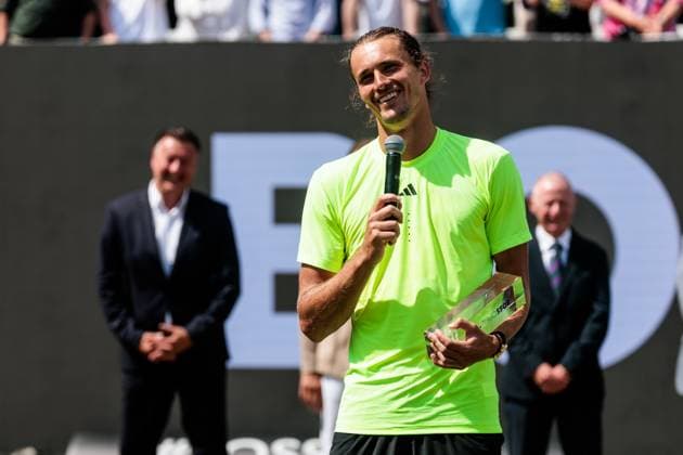 BOSS OPEN ATP250 15 06 2025 Runner Up of the BOSS OPEN 2025 Alexander Zverev GER , 2nd place, final, defeat, laughing BOSS OPEN ATP250 Stuttgart, Tennisclub Weissenhof on 15 06 2025 Copyright: xBEAUTIFULxSPORTS Wunderlx