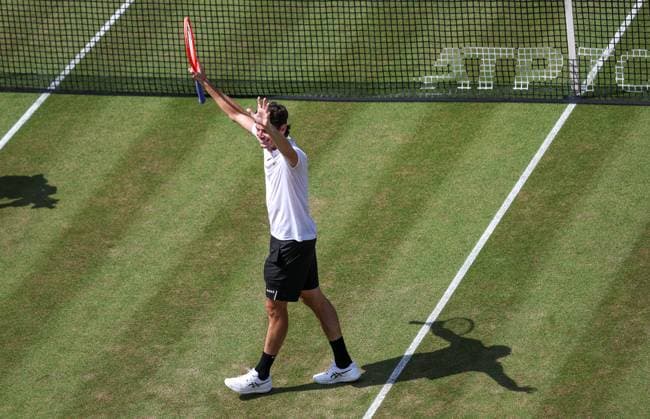 BAU Stuttgart Tennis , BOSS Open Final, Taylor Fritz USA celebrates victory