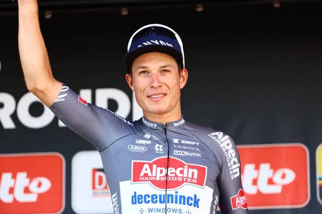 Belgian Jasper Philipsen of Alpecin-Deceuninck pictured after the Elfstedenronde one day cycling race, race 4 (out of 8) of the Lotto Belgium Cup, 196 km with start and finish in Brugge, Sunday 15 June 2025. DAVIDxPINTENS  x127047992x
