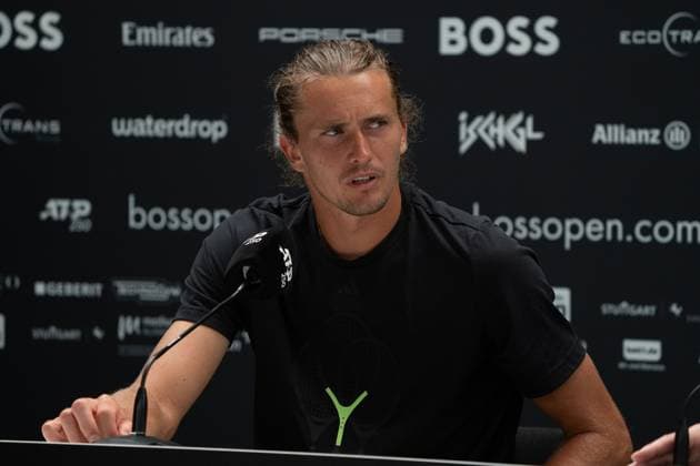 Alexander Zverev, Press conference, PK, Interview, Alexander Zverev vs Taylor Fritz, Tennis, ATP Tournament, Boss Open, Center Court, Final, 15 06 2025, Alexander Zverev vs Taylor Fritz, Tennis, ATP Tournament, Boss Open, Center Court, Final, 15 06 2025, Stuttgart Copyright: xEibner-Pressefoto EdwardxCheungx EP_ECG