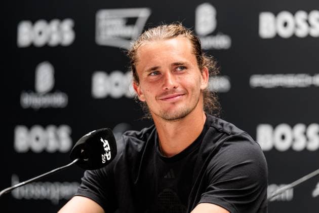BOSS OPEN ATP250 15 06 2025 Alexander Zverev GER during the press conference, smiling BOSS OPEN ATP250 Stuttgart, Tennisclub Weissenhof on 15 06 2025 Copyright: xBEAUTIFULxSPORTS Wunderlx
