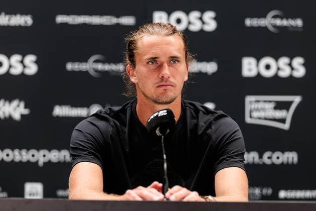 BOSS OPEN ATP250 15 06 2025 Alexander Zverev GER during the press conference BOSS OPEN ATP250 Stuttgart, Tennisclub Weissenhof on 15 06 2025 Copyright: xBEAUTIFULxSPORTS Wunderlx