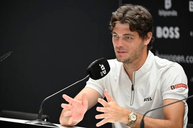 PK Press Conference Taylor Fritz USA Portrait Gesture Gesture Tennis Men BOSS Open ATP 250 Stuttgart 2025 Weissenhof BOSS Open ATP 250 Stuttgart 2025