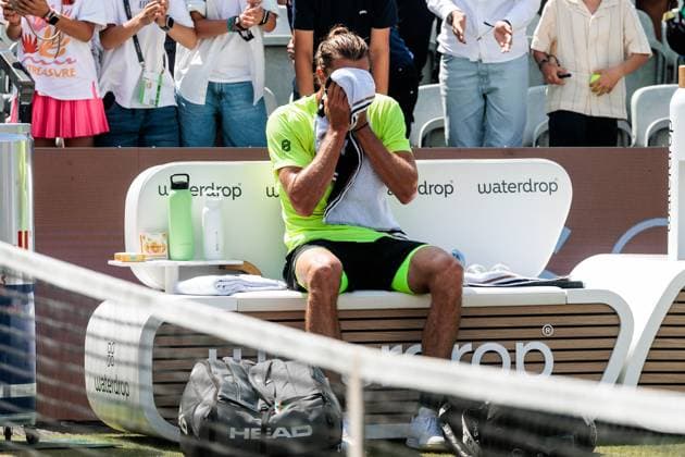 BOSS OPEN ATP250 15 06 2025 Alexander Zverev GER after the match against Taylor Fritz USA BOSS OPEN ATP250 Stuttgart, Tennisclub Weissenhof on 15 06 2025 Copyright: xBEAUTIFULxSPORTS Wunderlx