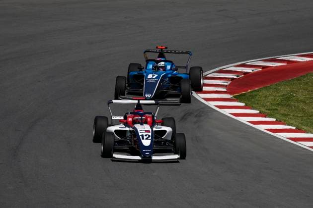 AUTO - F1 ACADEMY 2025 - MONTREAL 12 HURUP LARSEN Alba (dnk), MP Motorsport, Tatuus F4-T421, action 57 BLOCK Lia (usa), ART Grand Prix, Tatuus F4-T421, action during the 4th round of the 2025 F1 Academy Championship from June 14 to 16, 2025 on the Circuit Gilles Villeneuve, in MontrÃ al, Canada - MontrÃ alCanada  Copyright: xXavixBonillax
