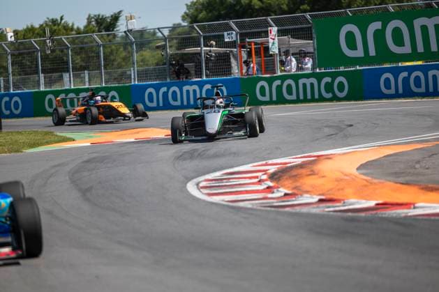 AUTO - F1 ACADEMY 2025 - MONTREAL 28 PIN Doriane (fra), Prema Racing, Supporter by Mercedes, Tatuus F4-T421, action during the 4th round of the 2025 F1 Academy Championship from June 14 to 16, 2025 on the Circuit Gilles Villeneuve, in MontrÃ al, Canada - MontrÃ alCanada  Copyright: xAlexisxPerrinx