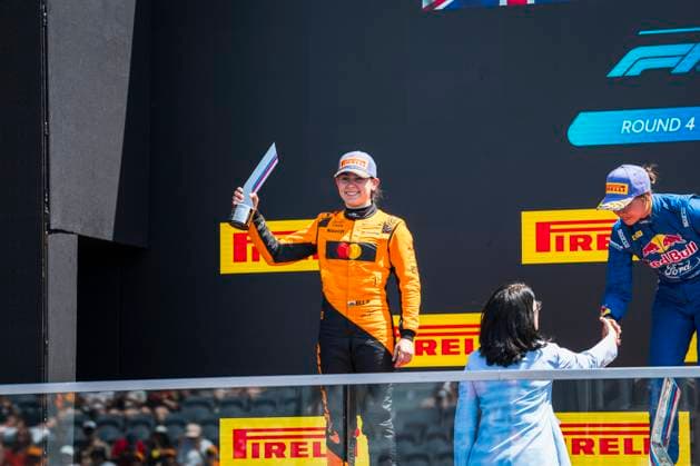 AUTO - F1 ACADEMY 2025 - MONTREAL 2nd place finish for 20 LLOYD Ella (gbr), Rodin Motorsport, Supporter by McLaren, Tatuus, F4-T421, action during the 4th round of the 2025 F1 Academy Championship from June 14 to 16, 2025 on the Circuit Gilles Villeneuve, in MontrÃ al, Canada - MontrÃ alCanada  Copyright: xAlexisxPerrinx