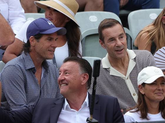 15 06 2025,Boss Open 2025, TC Weissenhof Stuttgart, ATP Tour 250 Tennis, Sport, in the picture Thommy Haas and Kai Pflaume, Edwin Windorfer
