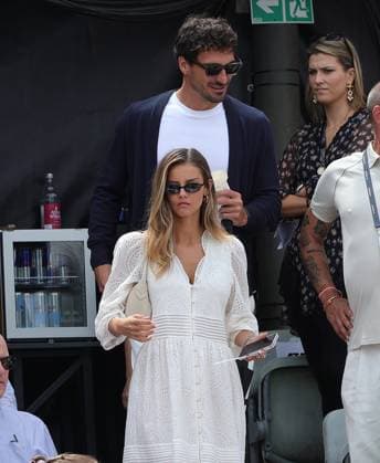 15 06 2025,Boss Open 2025, TC Weissenhof Stuttgart, ATP Tour 250 Tennis, Sport, in the picture Mats Hummels with girlfriend Nicola Cavanis