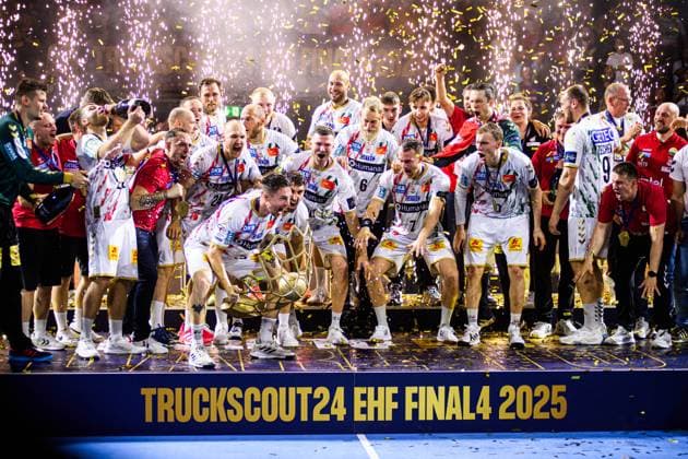 COLOGNE, GERMANY - 15 JUNE, 2025: - The final match of TruckScout24 EHF FINAL4 Fuchse Berlin vs SC Magdeburg at Lanxess Arena.  Copyright: xVITALIIxKLIUIEVx
