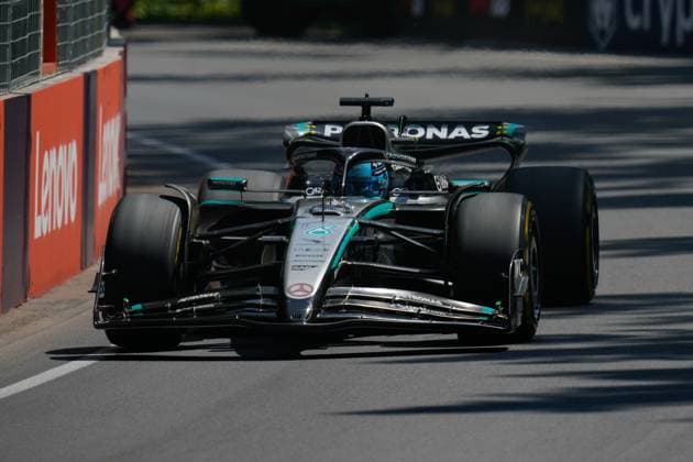 George Russell (GBR), Mercedes-AMG Petronas F1 Team, 63 during Pirelli Grand Prix du Canada 2025, Formula 1 Championship in Montreal, Canada, June 15 2025  Copyright: xScottxColeman IPAxSportx xipa-agency.netx xx IPA_59106199 IPA_Agency_IPA59106199