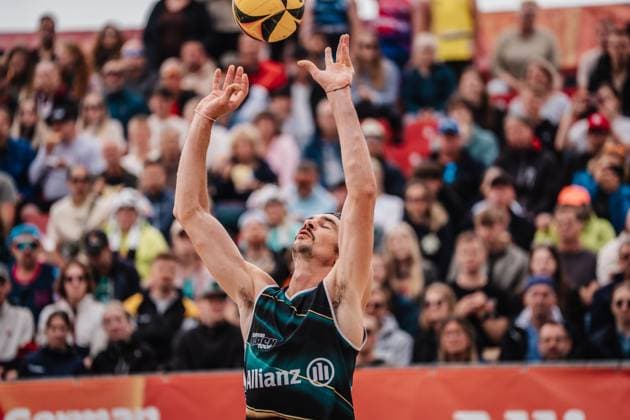 Beach Volleyball Men Allianz German Beach Tour 2025 Tourstop Bremen 15 06 2025 Pass by Jannik Kühlborn Bremen Waterfront Bremen Germany