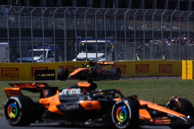 F1 - CANADIAN GRAND PRIX 2025 04 NORRIS Lando (gbr), McLaren F1 Team MCL39, action, 81 PIASTRI Oscar (aus), McLaren F1 Team MCL39, action during the Formula 1 Pirelli Grand Prix du Canada 2025, 10th round of the 2025 FIA Formula One World Championship, WM, Weltmeisterschaft from June 14 to 16, 2025 on the Circuit Gilles Villeneuve, in Montrà al, Canada - MontrCanada Copyright: xFLORENTxGOODENx