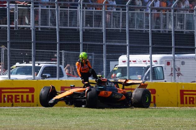 F1 - CANADIAN GRAND PRIX 2025 04 NORRIS Lando (gbr), McLaren F1 Team MCL39, action during the Formula 1 Pirelli Grand Prix du Canada 2025, 10th round of the 2025 FIA Formula One World Championship, WM, Weltmeisterschaft from June 14 to 16, 2025 on the Circuit Gilles Villeneuve, in MontrÃ al, Canada - MontrCanada  Copyright: xFLORENTxGOODENx