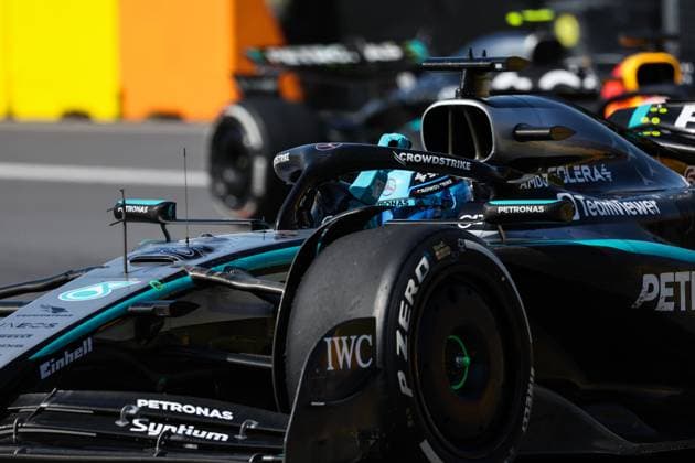 F1 - CANADIAN GRAND PRIX 2025 63 RUSSELL George (gbr), Mercedes AMG F1 Team W16, action during the Formula 1 Pirelli Grand Prix du Canada 2025, 10th round of the 2025 FIA Formula One World Championship, WM, Weltmeisterschaft from June 14 to 16, 2025 on the Circuit Gilles Villeneuve, in MontrÃ al, Canada - MontrCanada  Copyright: xFLORENTxGOODENx