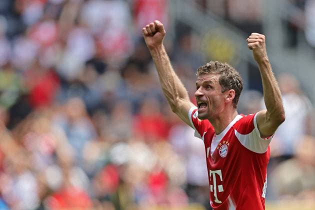 Bilder des Jahres 2025, Sport 06 Juni Sport Themen der Woche KW24 Sport Bilder des Tages 15th June 2025; TQL Stadium, Cincinnati, Ohio, United States: Thomas Muller of FC Bayern Munich celebrates after scoring the tenth goal for his team in the 89th minute during the match between FC Bayern Munich and Auckland City, for the 1st round of group C for the FIFA Club World Cup 2025, in Cincinnati  ActionPlus12801678 HeulerxAndrey
