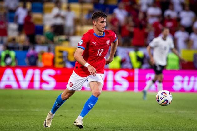 CZECHIA U21, U 21 - GERMANY U21 Alexandr Sojka of Czechia during the UEFA European Under-21 Championship 2025 Group B football match between Czechia U21 and Germany U21. Stadium DAC Arena (Mol Arena), Dunajska Streda, Slovakia, June 15, 2025. Photo by Branislav Racko Copyright: xx 080A5486