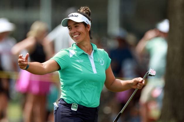 Meijer LPGA, Golf Damen Classic for Simply Give BELMONT, MICHIGAN - JUNE 15: Sofia Garcia of Paraguay walks toward the 18th green during the final round of the Meijer LPGA Classic for Simply Give golf tournament at Blythefield Country Club in Belmont, MI, USA Sunday, June 15, 2025. Belmont Michigan United States  Copyright: xAmyxLemusx originalFilename:lemus-meijerlp250615_npQKL.jpg
