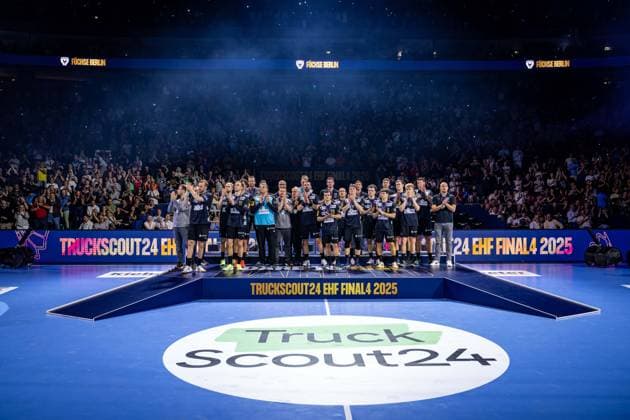 Handball Cologne 15 06 2025 EHF Final4 2025 Champions League Champions League Final Füchse Berlin SC Magdeburg SC Magdeburg is Champions League winner 2025 Füchse Berlin finish second Team photo