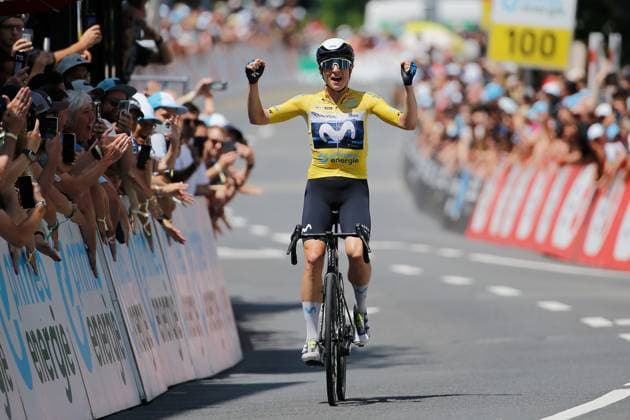 TDS Women Winner Marlen Reusser SUI Team Movistar 15 06 2025 Kuessnacht, SWITZERLAND, Tour de Suisse Women 4 Stage Kuessnacht Kuessnacht Winner Marlen Reusser SUI Team Movistar