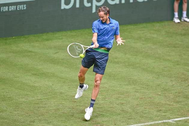 Daniil Medvedev 16 06 2025 Tennis TERRA WORTMANN OPEN ATP 500, OWL ARENA, TERRA WORTMANN OPEN, Copyright: xpepphotox xHorstxMauelshagenx pep00321, pep_20250616_hm_62874
