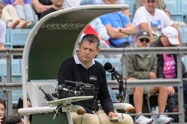 in the picture from l Pierre Bacchi umpire, GER, Berlin, Berlin Tennis Open by HYLO, WTA500, Steffi Graf Stadium, LTTC Rot Weiss, 16 06 2025, Copyright: HMBxMedia UwexKoch