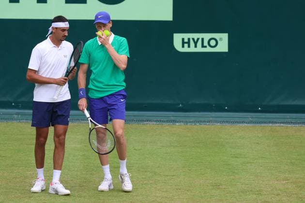 Tennis COURT WORTMANN OPEN, Jannik Sinner, Lorenzo Sonego (ITA), Halle, Germany, June 16, 2025. Photo Felice Calabro  Copyright: xFelicexCalabro x xipa-agency.netx xFELICExCALABRO x 0822340455st