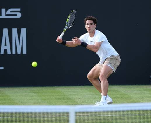 Nottingham Tennis Centre Nottingham, England - June 16th : George Loffhagan during the first round match in the Lexus Nottingham Tennis Open on June 16th, 2025 in Nottingham, England (Paul Bonser SPP) Copyright: xPaulxBonser SPPx spp-en-PaBo-Lexus Nottingham Open 2487