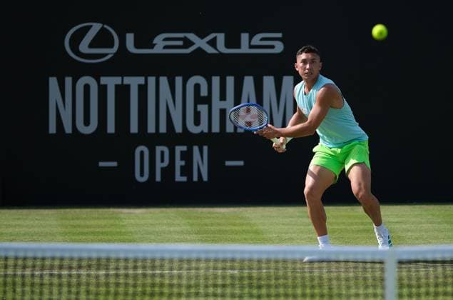 Nottingham Tennis Centre Nottingham, England - June 16th : James Mccabe during the first round match in the Lexus Nottingham Tennis Open on June 16th, 2025 in Nottingham, England (Paul Bonser SPP) Copyright: xPaulxBonser SPPx spp-en-PaBo-Lexus Nottingham Open 2492