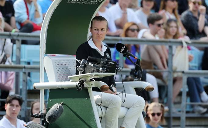 Chair umpire Miriam Bley at the Steffi Graf Stadium Sport HYLO Berlin Tennis Open Ladies 16 06 2025