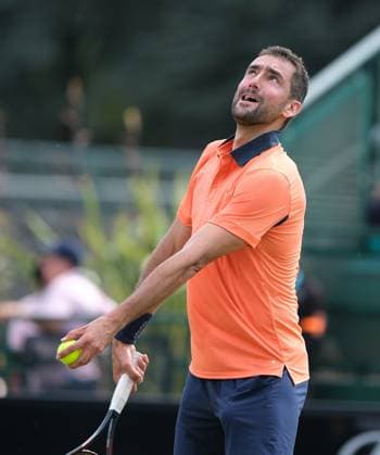 Nottingham Tennis Centre Nottingham, England - June 16th : Marin Cilic serves to Hugo Grenier during the match in the Lexus Nottingham Tennis Open on June 16th, 2025 in Nottingham, England (Paul Bonser SPP) Copyright: xPaulxBonser SPPx spp-en-PaBo-Lexus Nottingham Open 2506