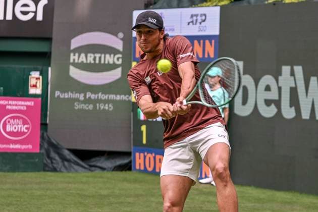 Luciano Darderi ITA 16 06 2025 Tennis TERRA WORTMANN OPEN ATP 500, OWL ARENA, TERRA WORTMANN OPEN, Copyright: xpepphotox xHorstxMauelshagenx pep00321, pep_20250616_hm_63678