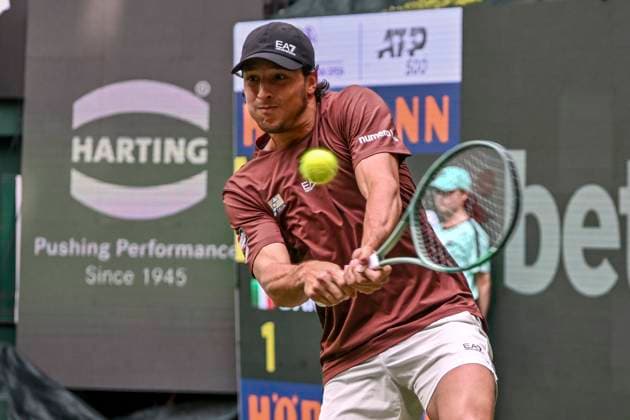 Luciano Darderi ITA 16 06 2025 Tennis TERRA WORTMANN OPEN ATP 500, OWL ARENA, TERRA WORTMANN OPEN, Copyright: xpepphotox xHorstxMauelshagenx pep00321, pep_20250616_hm_63678
