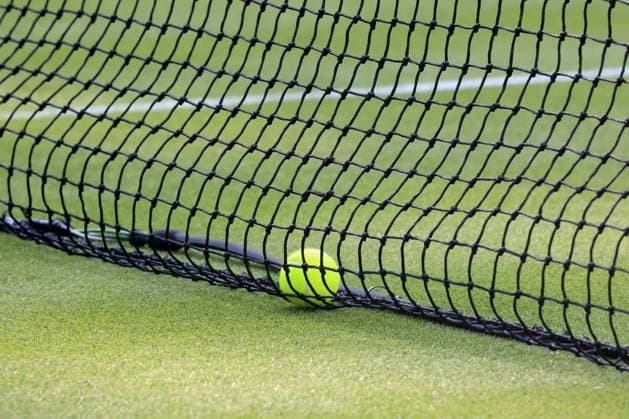 DEU, BerlinTennis Open, 16 06 2025, Rot Weiss Tennisanlage, Berlin, DEU, BerlinTennis Open, in the picture match ball in the net nordphotoxGmbHx xEngler nph00076