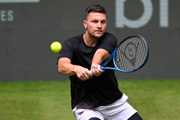 Halle, OWL Arena, 16 06 25, GER, Men, Tennis, Terra Wortmann Open 2025, 1 Main Round Picture Miomir KECMANOVIC Serbia North Rhine-Westphalia Germany