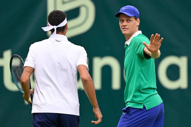 Halle, OWL Arena, 16 06 25, GER, Men, Tennis, Terra Wortmann Open 2025, 1 Main Round Picture Jannik SINNER Italy North Rhine-Westphalia Germany