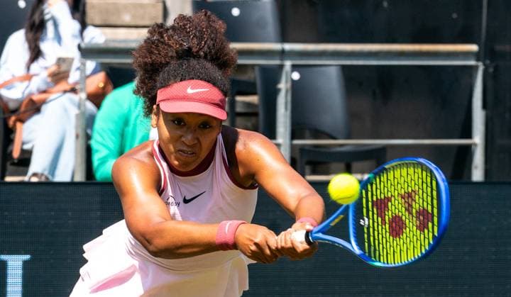 17 06 2025, WTA 500, Tennis, Women, Berlin Tennis Open by Hylo 2025, Berlin, 1 round, Naomi Osaka Japan Ludmila Samsonova Russia Naomi Osaka Japan Berlin Steffi Graf Stadion Berlin Germany