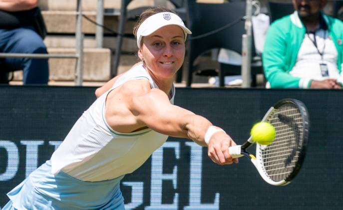 17 06 2025, WTA 500, Tennis, Women, Berlin Tennis Open by Hylo 2025, Berlin, 1 round, Naomi Osaka Japan Ludmila Samsonova Russia Ludmila Samsonova Russia Berlin Steffi Graf Stadion Berlin Germany