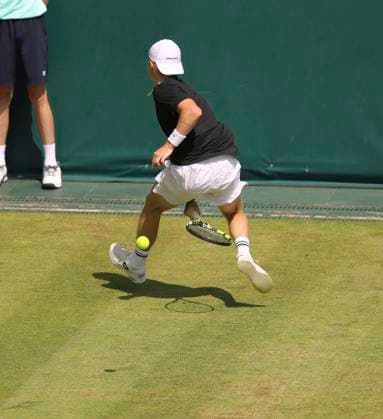 photo Jesper de JONG NED plays the ball through his legs Tennis Tournament Terra Wortmann Cup at Gerry Weber Sportpark OWL Arena in Halle Westfalen on Tue 17 06 2025