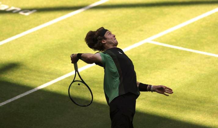 photo Andrey RUBLEV Tennis Tournament Terra Wortmann Cup at Gerry Weber Sportpark OWL Arena in Halle Westfalen on Tue 17 06 2025