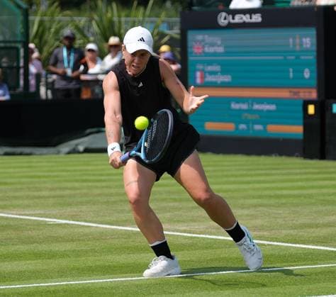 Nottingham Tennis Centre Nottingham, England - June 17th : Sonay Kartal plays a backhand shot during the day 3 match in the Lexus Nottingham Tennis Open on June 17th, 2025 in Nottingham, England (Paul Bonser SPP) Copyright: xPaulxBonser SPPx spp-en-PaBo-Lexus Nottingham Open 5628